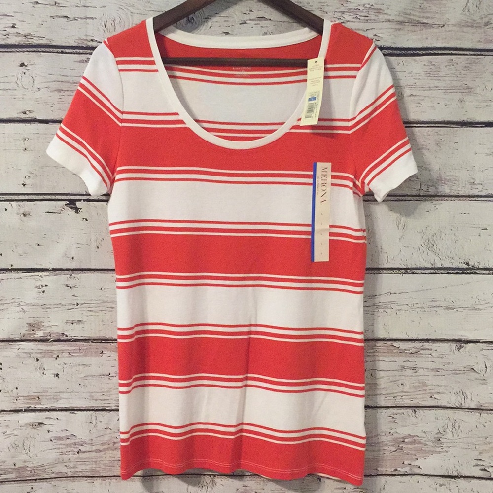 🌻5/$25🌻 Merona Red & White T-Shirt